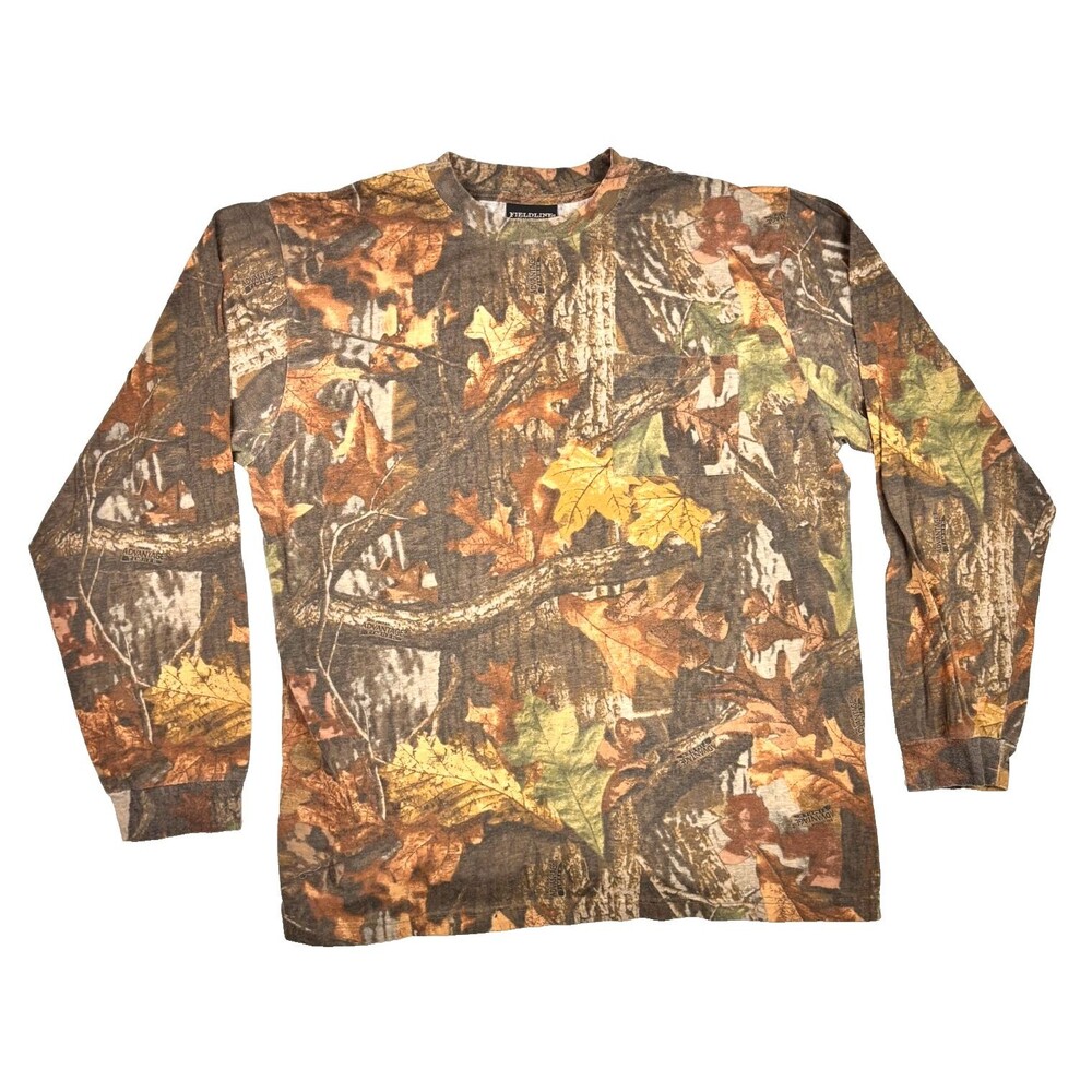 Vintage Y2K Realtree Adventure Timber Camo Long Sleeve‎ T Shirt Large